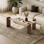 Nordure Mesa de Café Renard Travertino y Venezia Walnut